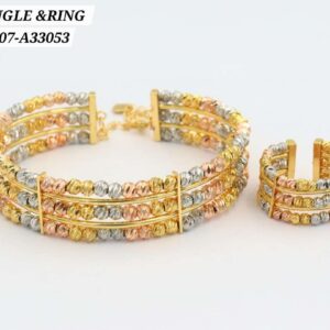 Bangle & Ring Set – Premium Gold-Plated Stylish Jewelry | Amalfashion